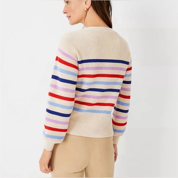 Ann Taylor Multicolor Striped Sweater - Picture 5 of 7